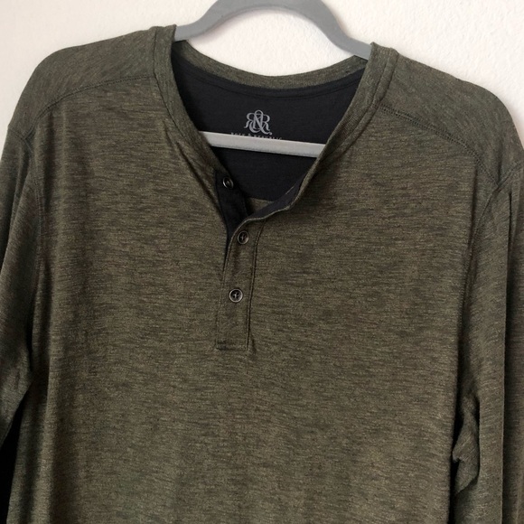 CLOSEOUT \Rock & Republic\• Men’s Pieced Henley Shirt - Picture 4 of 16